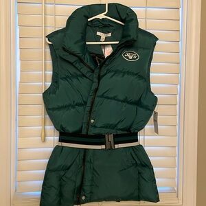 Brand New with tags women’s New York Jets puffer vest.
